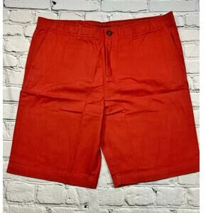 NEW Lands End Boys 20 Husky Shorts Adjustable Waist Red Orange SN 450649 A623